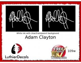 Adam Clayton Guitar Decal Signature 109w